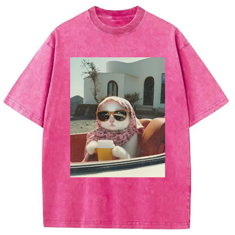 Modecanvas Just A Chill Girl Vintage Washed T-Shirt