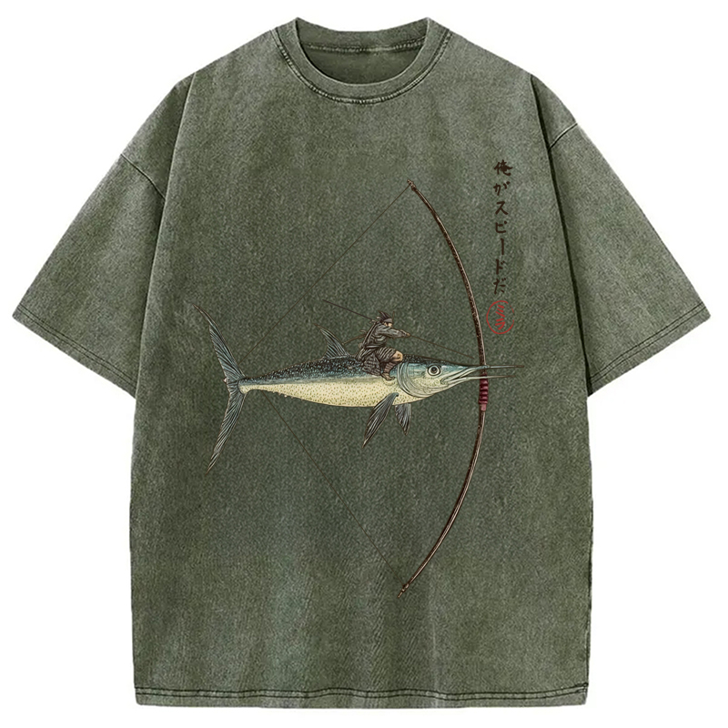 Modecanvas I Am Speed Washed T-Shirt-modecanvas