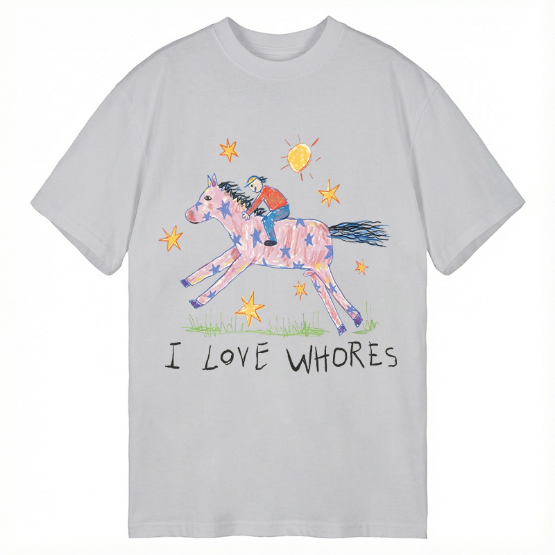 Modecanvas I Love Whores Meme DTG Printing Classic T-Shirt-modecanvas