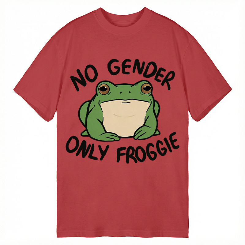 Modecanvas Funny Frog Declares Identity Freedom DTG Printing Classic T-Shirt-modecanvas