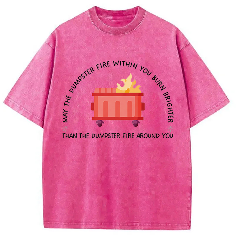 Modecanvas Burn Brighter Funny DTG Printing Washed T-Shirt