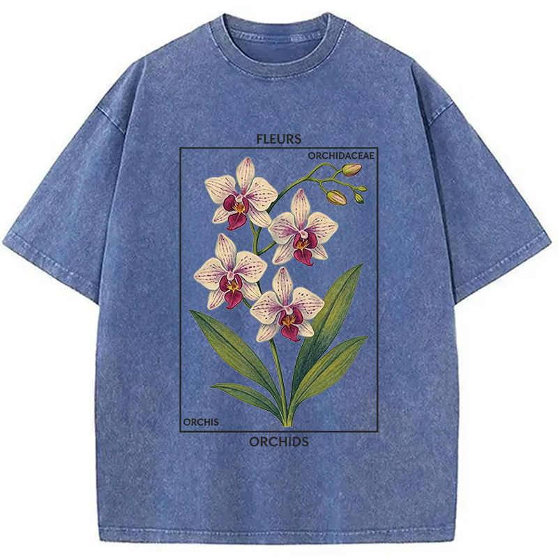 Modecanvas Vintage Orchid DTG Printing Washed T-Shirt