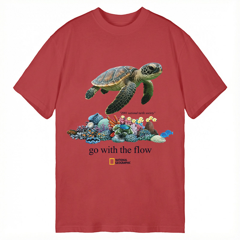 Modecanvas Go With The Flow 2001 DTG Printing Classic T-Shirt-modecanvas