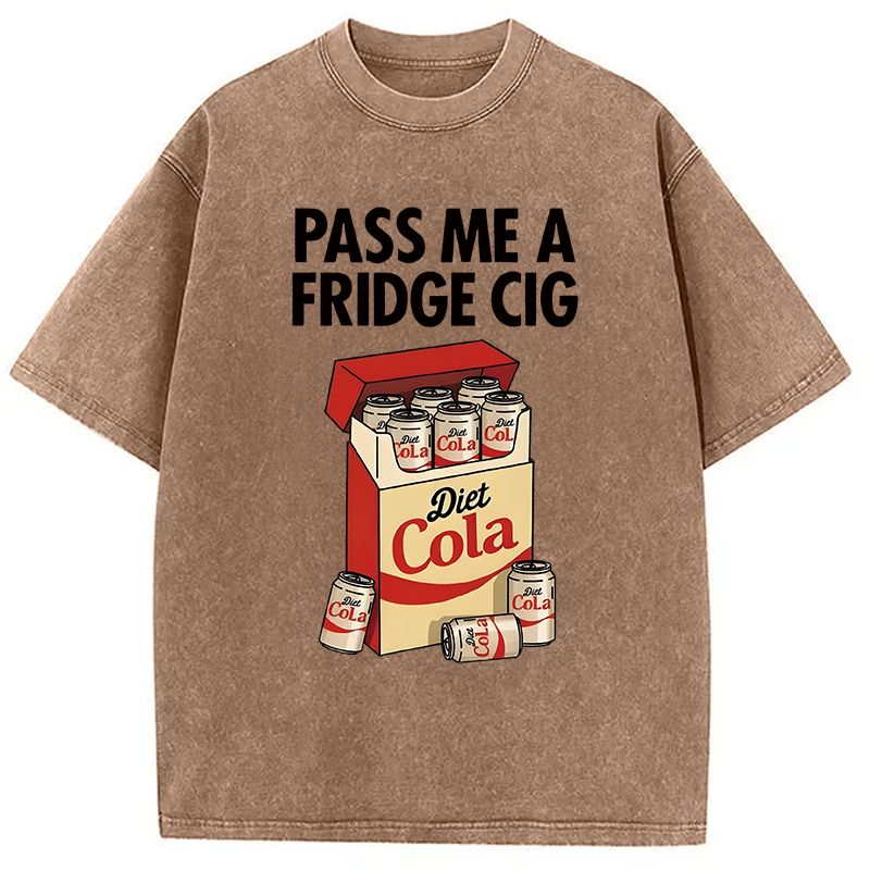 Modecanvas Diet Cola Cigarette Pack Washed T-Shirt-modecanvas