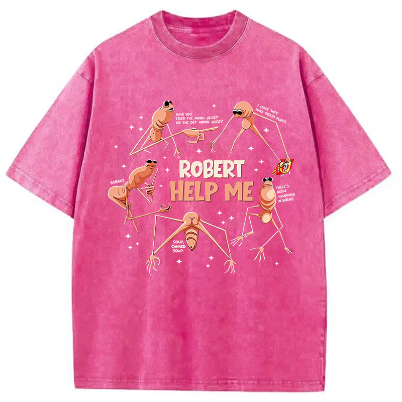 Modecanvas Robert Help Me DTG Printing Washed T-Shirt