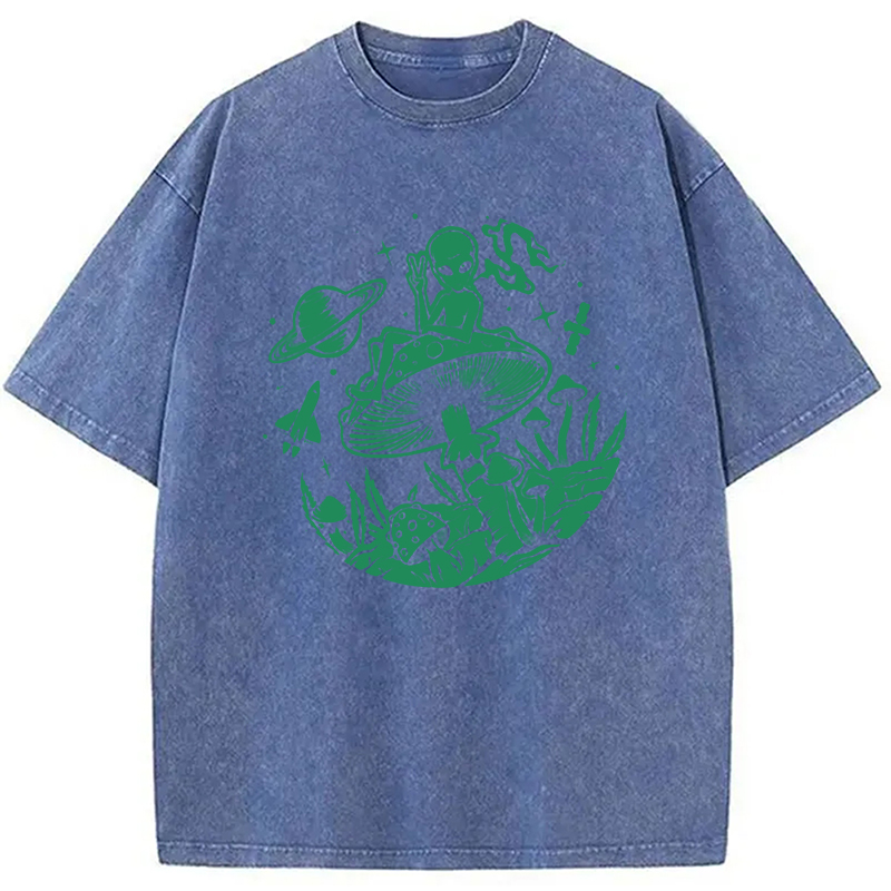 Modecanvas Psychedelic Alien Trip Washed T-Shirt