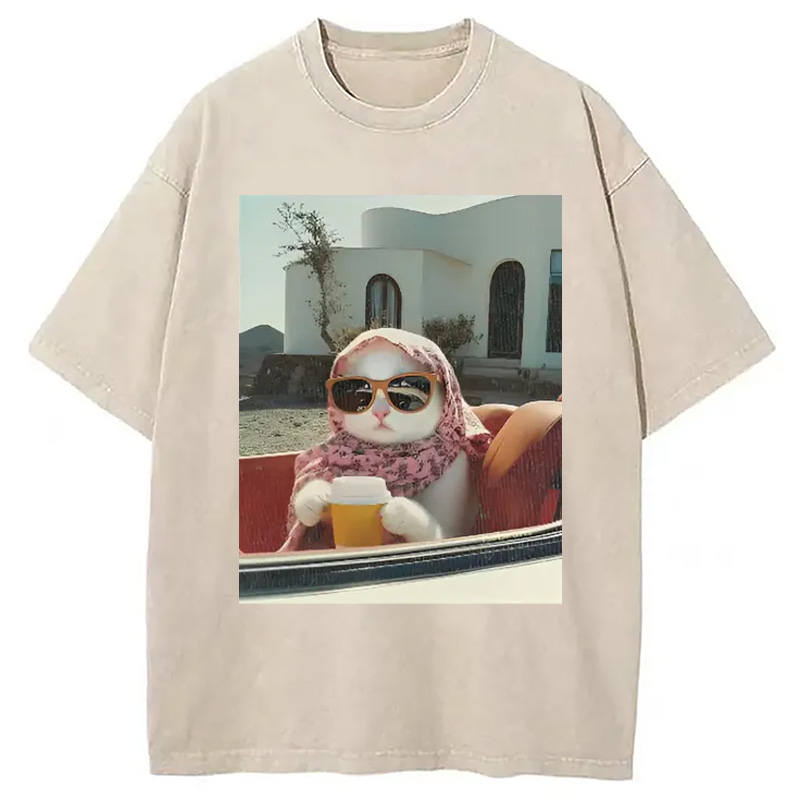 Modecanvas Just A Chill Girl Vintage Washed T-Shirt