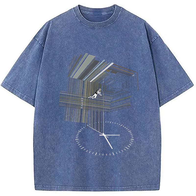 Modecanvas Secret Behind Bookshelf Washed T-Shirt