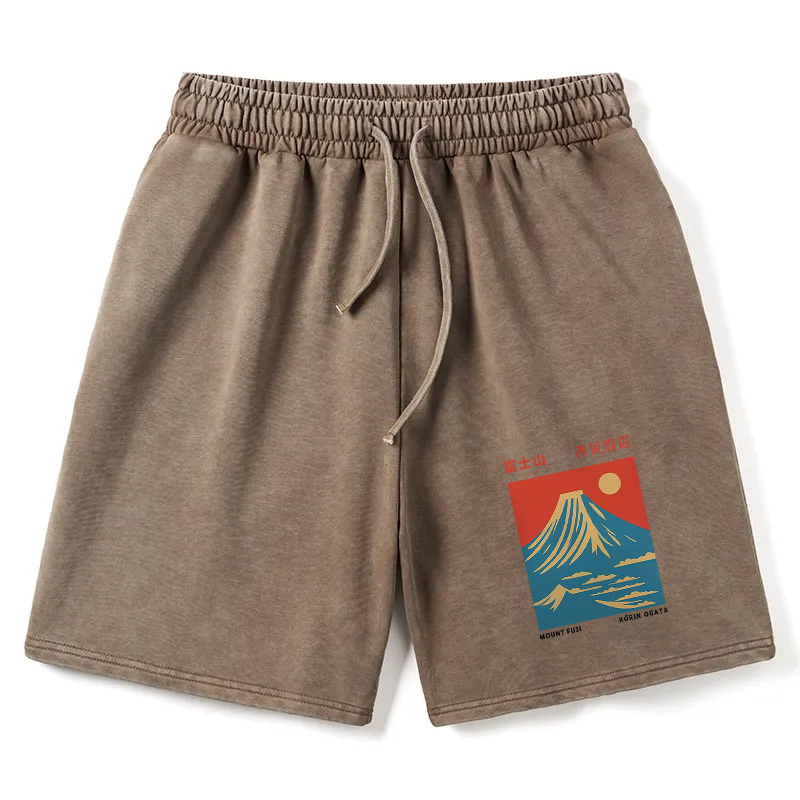 Modecanvas Mount Fuji Vintage Washed Short