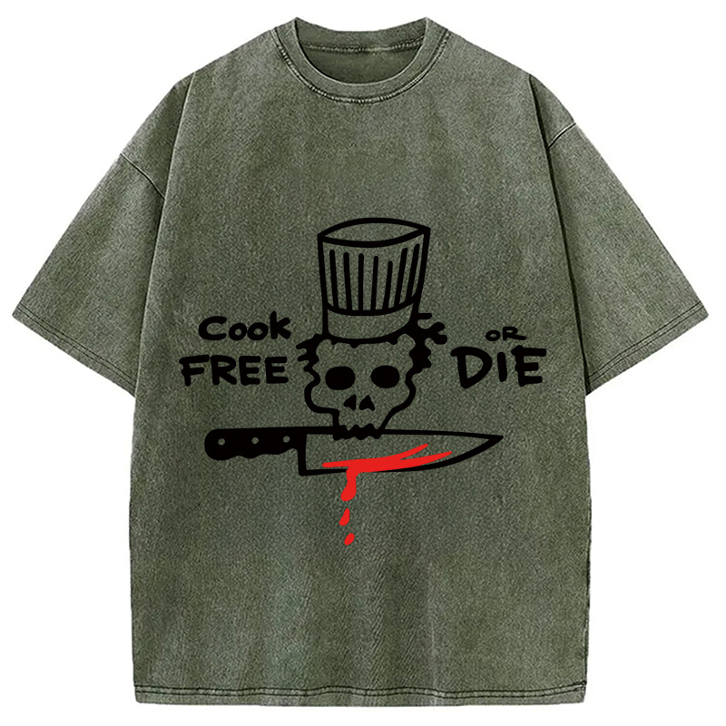 Modecanvas Cook Free or Die Washed T-Shirt