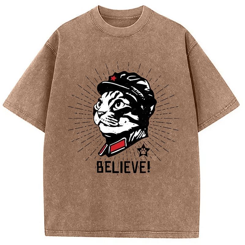 Modecanvas Trust Cat Chairman Washed T-Shirt