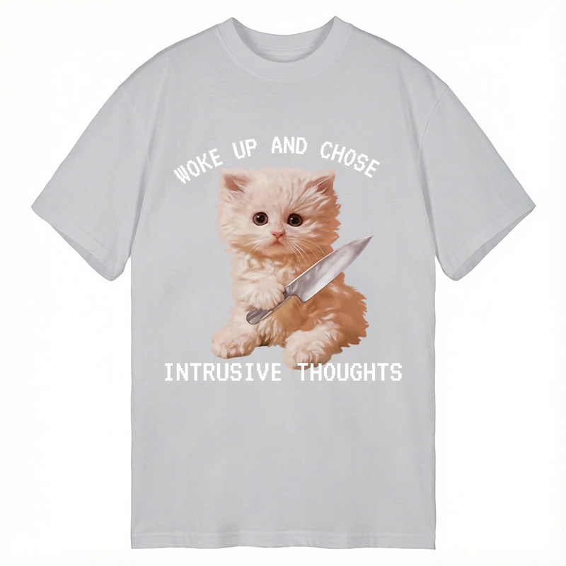 Modecanvas Cat Portrait DTG Printing Classic T-Shirt-modecanvas