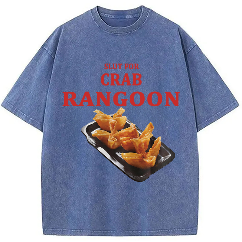 Modecanvas Funny Crab Rangoo Meme Washed T-Shirt