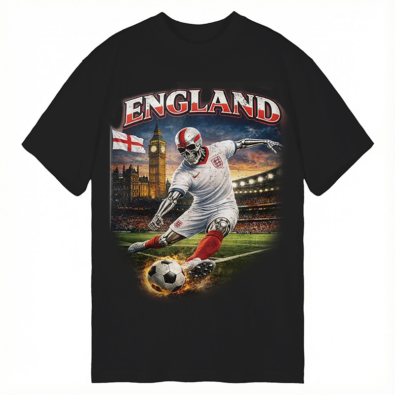 Modecanvas England Soccer DTG Printing Classic T-Shirt-modecanvas