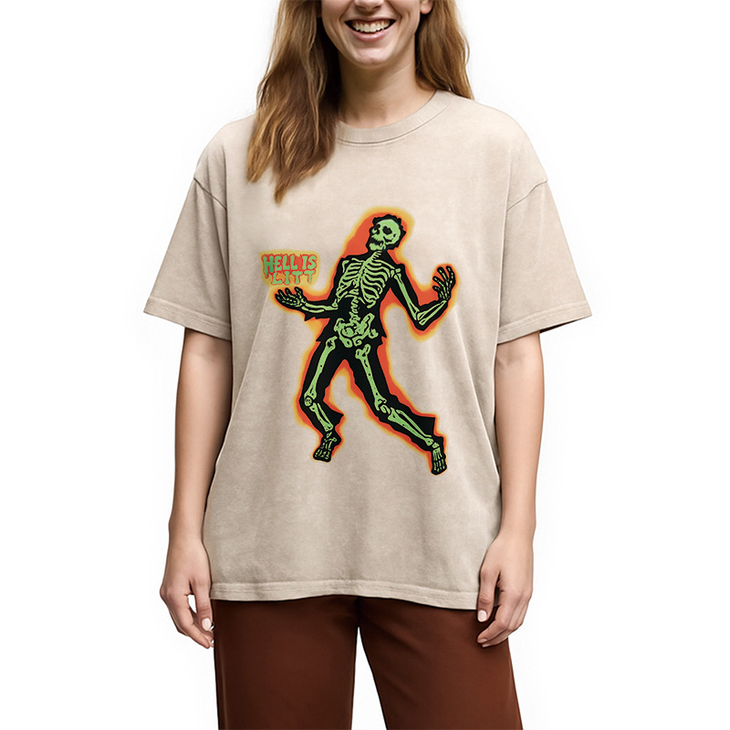 Modecanvas HELL IS LIT Washed T-Shirt