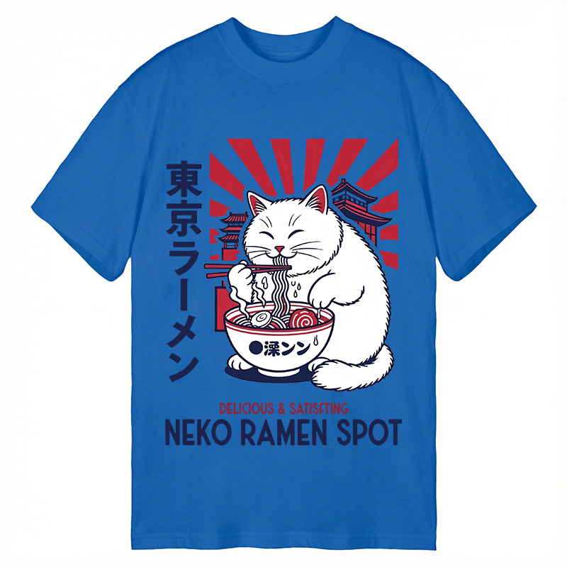 Modecanvas Neko Ramen Spot DTG Printing Classic T-Shirt-modecanvas