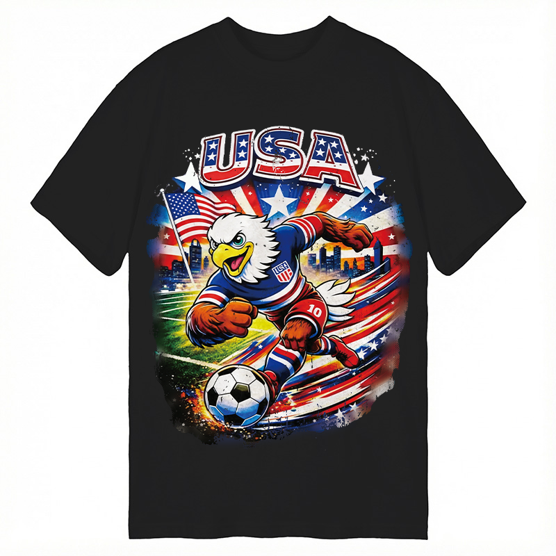 Modecanvas American Eagle Soccer DTG Printing Classic T-Shirt-modecanvas