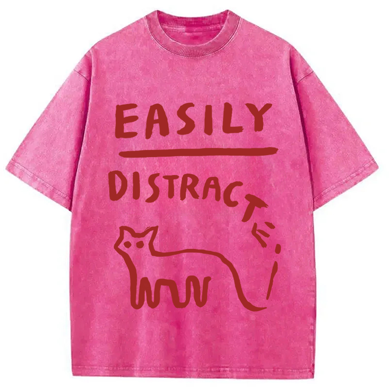 Modecanvas Easily Distracat DTG Printing Washed T-Shirt