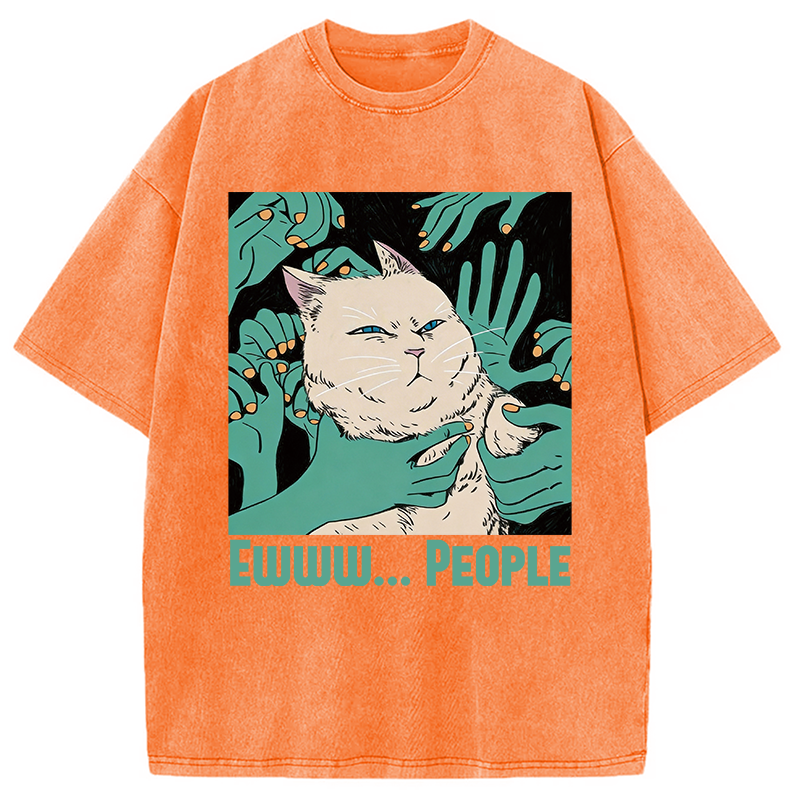Modecanvas Ewww... People DTG Printing Washed T-Shirt