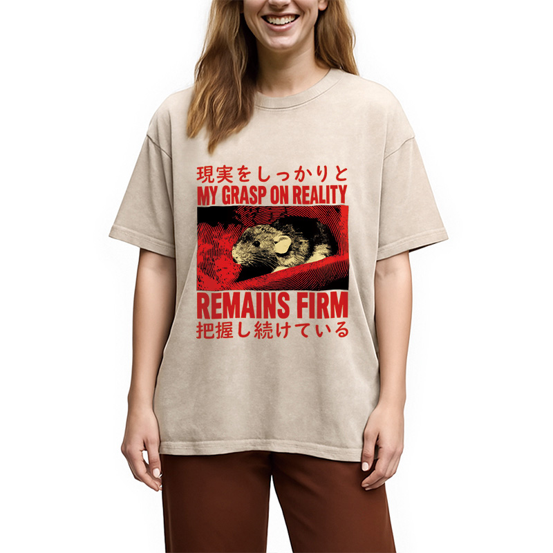 Modecanvas Grasp on Reality Rat Washed T-Shirt