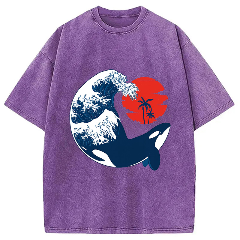 Modecanvas The Killer Wave Washed T-Shirt
