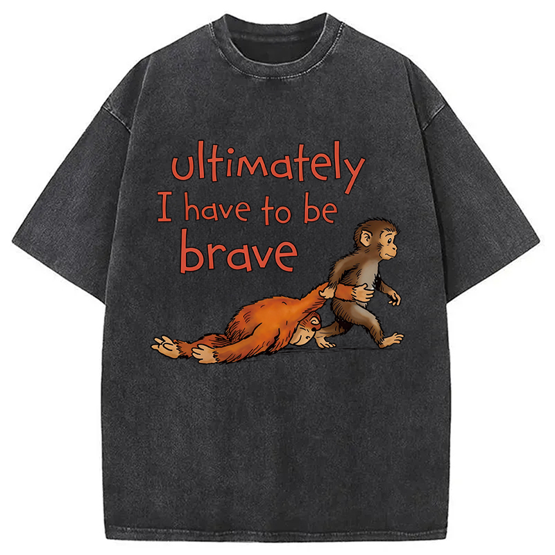Modecanvas Vintage Monkey Punch DTG Printing Washed T-Shirt