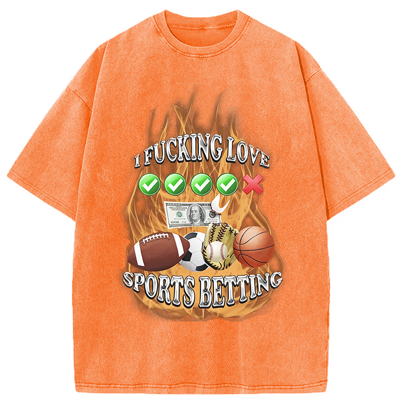 Modecanvas Sports Betting DTG Printing Washed T-Shirt