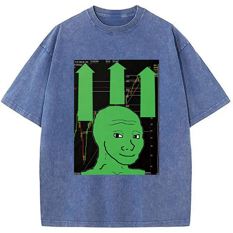Modecanvas Wojak Hodls Forever DTG Printing Washed T-Shirt