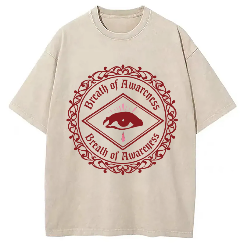 Modecanvas Breath Of Awareness DTG Printing Washed T-Shirt