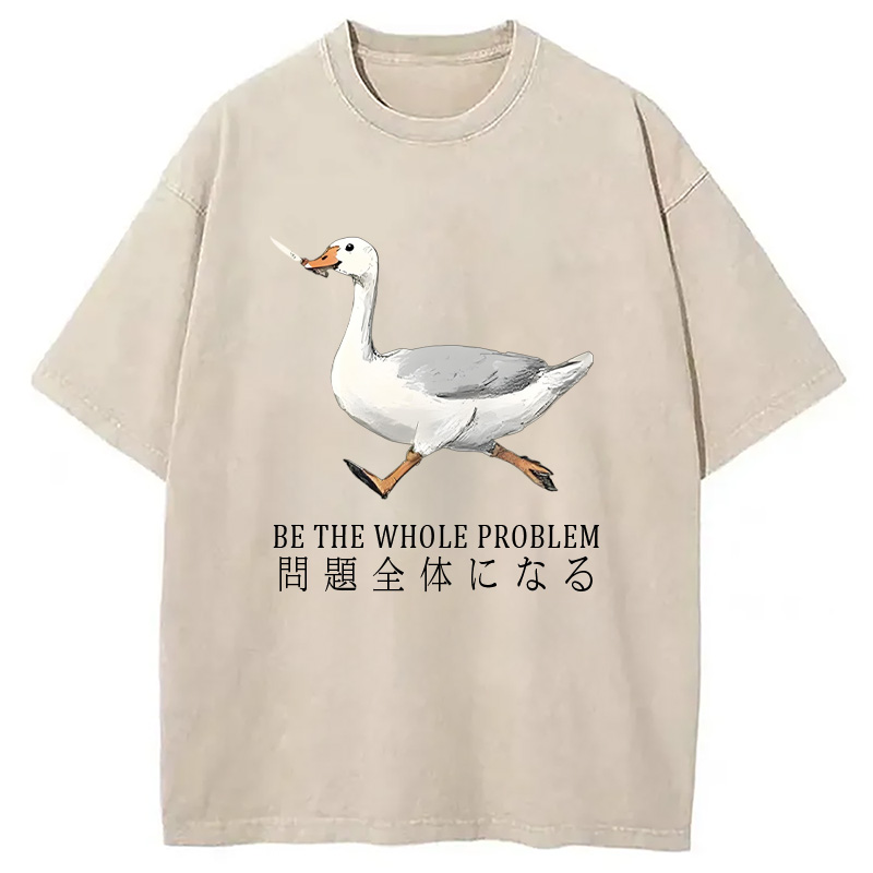 Modecanvas Running Stupid Goose Washed T-Shirt