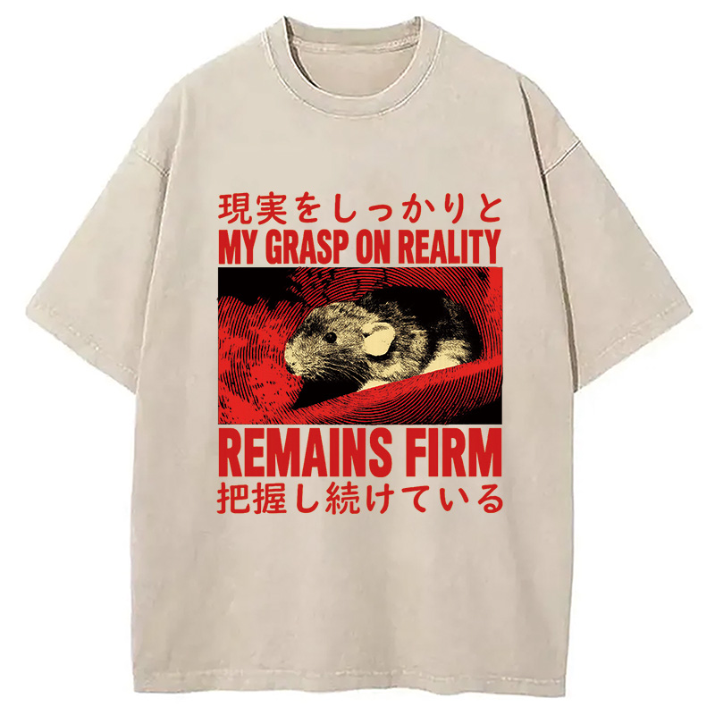 Modecanvas Grasp on Reality Rat Washed T-Shirt