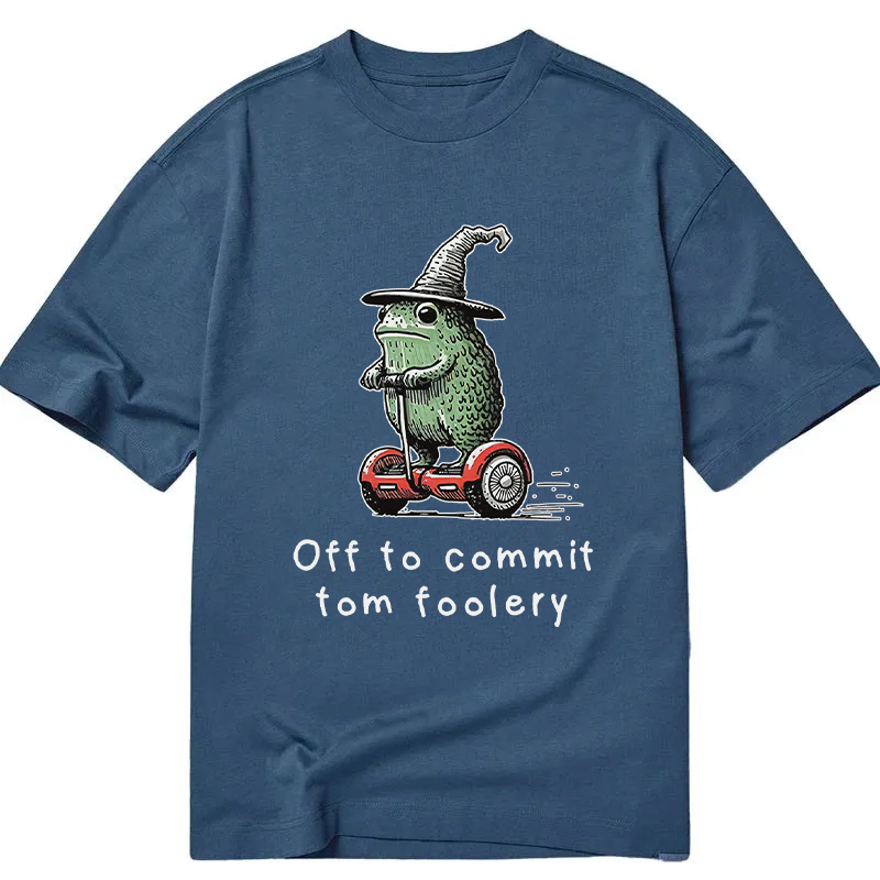 Modecanvas Frog Riding A Balance Scooter DTG Printing Classic T-Shirt-modecanvas