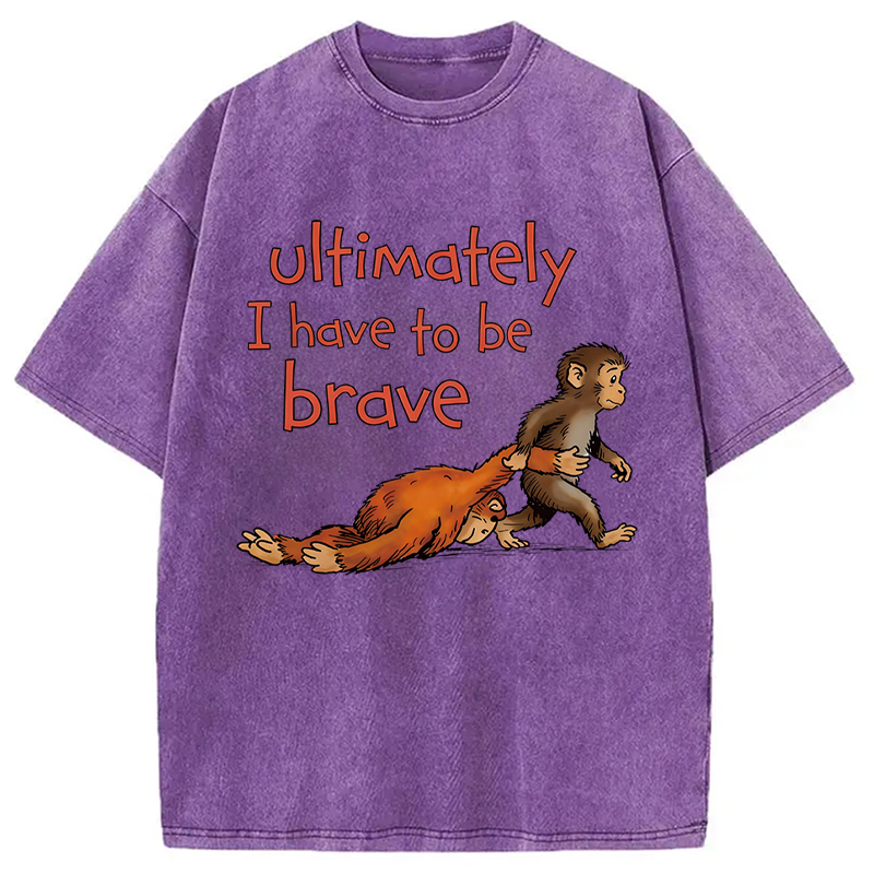 Modecanvas Vintage Monkey Punch DTG Printing Washed T-Shirt
