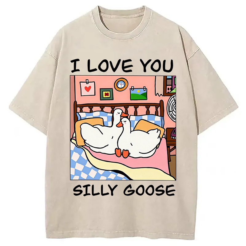 Modecanvas I Love You DTG Printing Washed T-Shirt