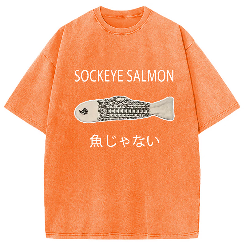 Modecanvas Sockeye Salmon Washed T-Shirt
