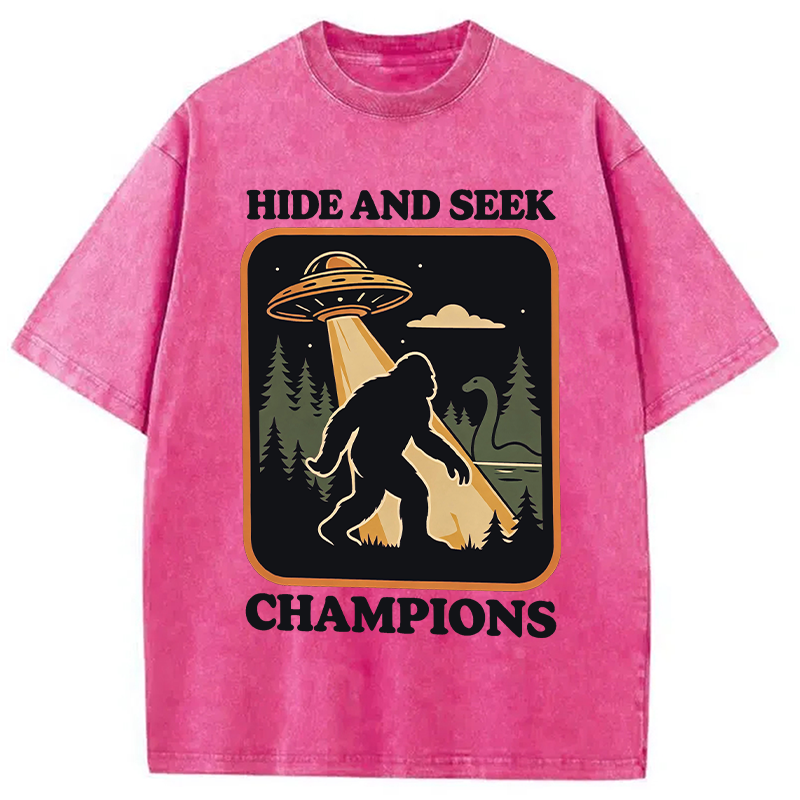 Modecanvas Hide And Seek DTG Printing Washed T-Shirt