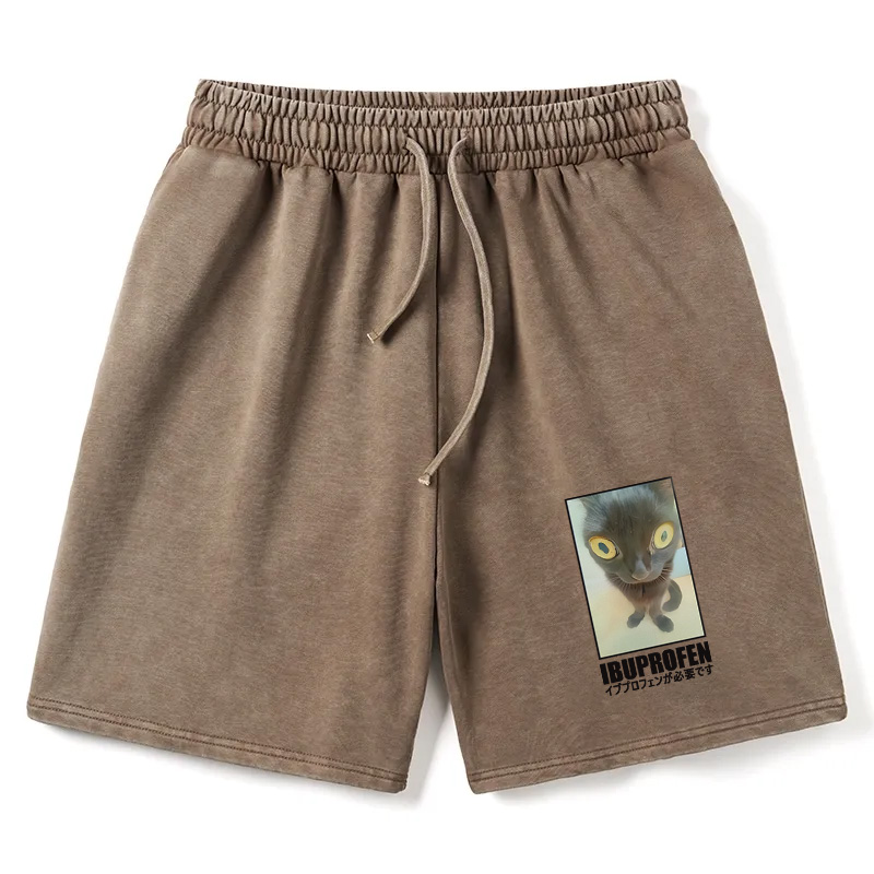 Modecanvas Need Ibuprofen Vintage Washed Short