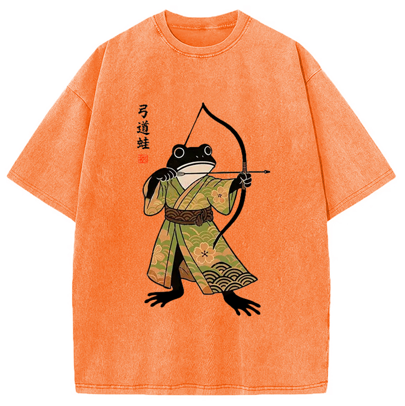 Modecanvas Frog Shooter Washed T-Shirt