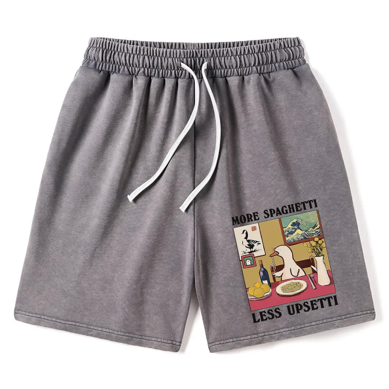 Modecanvas More Spaghetti Less Upsetti Goose Washed Short