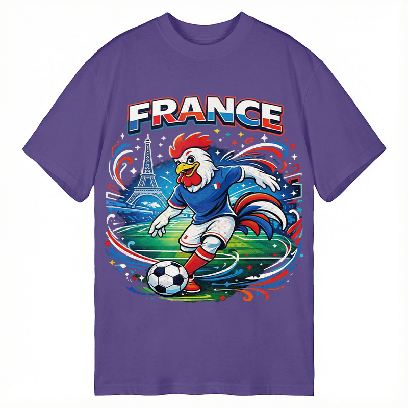 Modecanvas France Rooster Soccer DTG Printing Classic T-Shirt-modecanvas