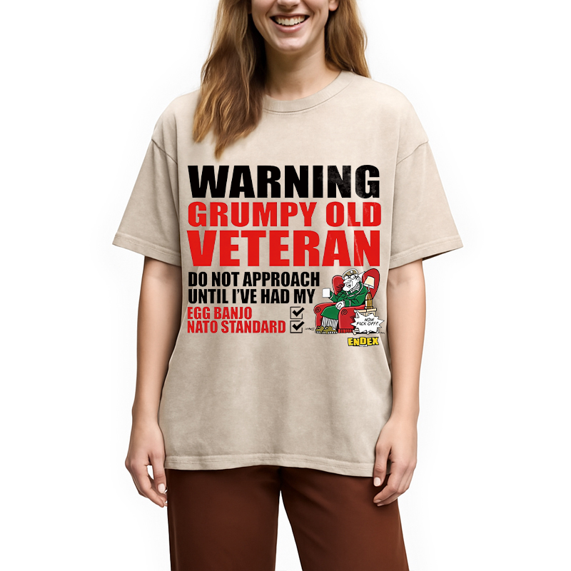Modecanvas Do Not Approach DTG Printing Washed T-Shirt