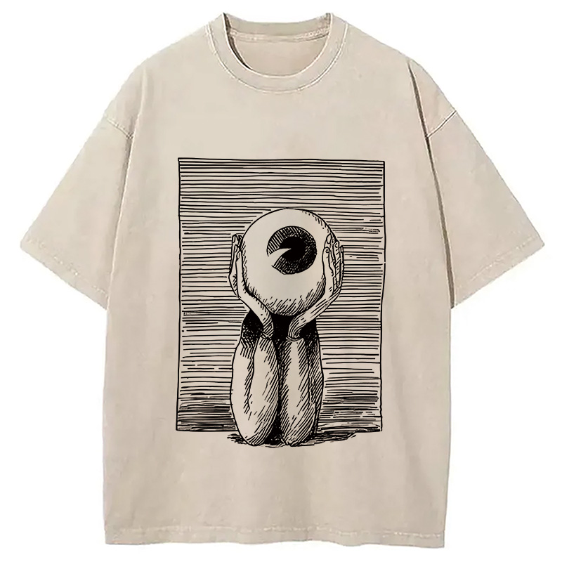 Modecanvas The Eye of the Beholder DTG Printing Washed T-Shirt-modecanvas