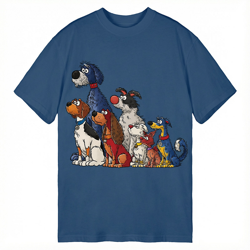 Modecanvas The Waiting Dog Art DTG Printing Classic T-Shirt-modecanvas