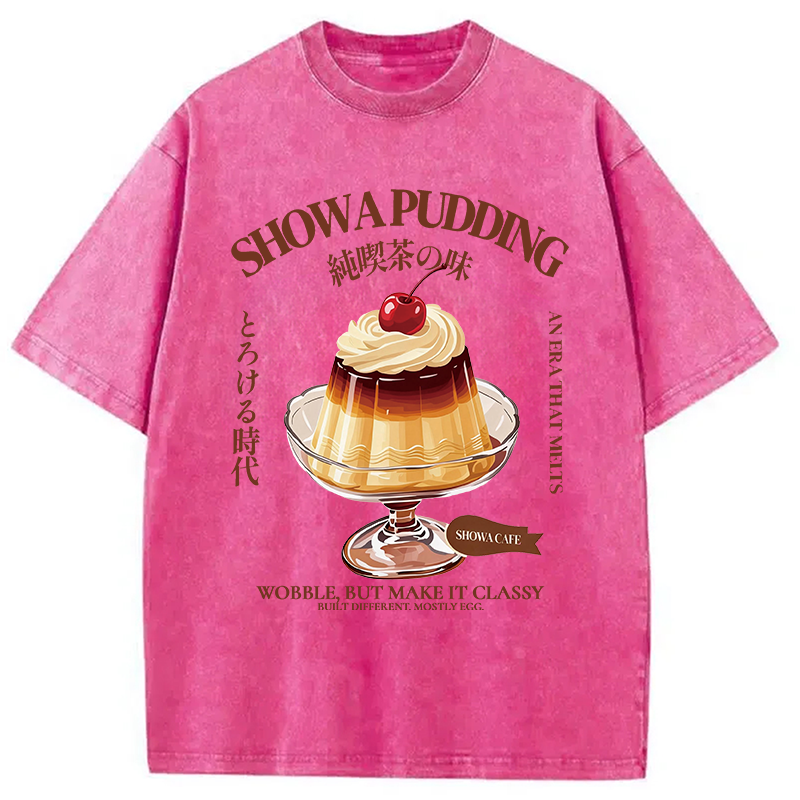 Modecanvas Japanese Pudding DTG Printing Washed T-Shirt-modecanvas