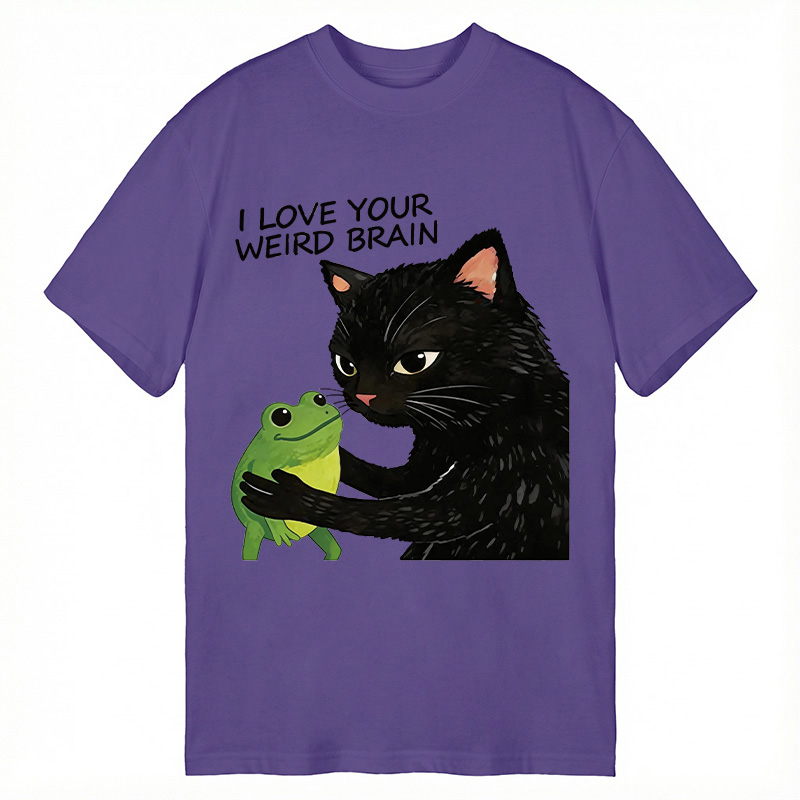 Modecanvas Cat Eats Frog DTG Printing Classic T-Shirt-modecanvas