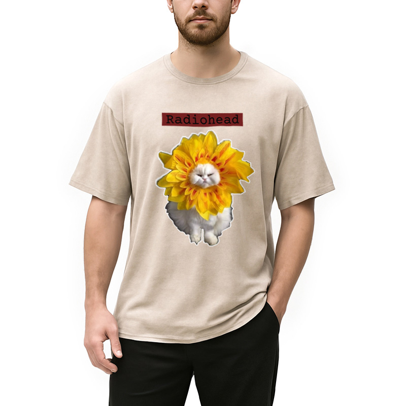 Modecanvas Radiohead Cat Washed T-Shirt