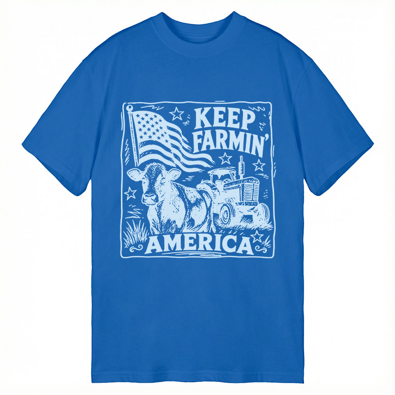 Modecanvas Keep Farmin DTG Printing Classic T-Shirt-modecanvas
