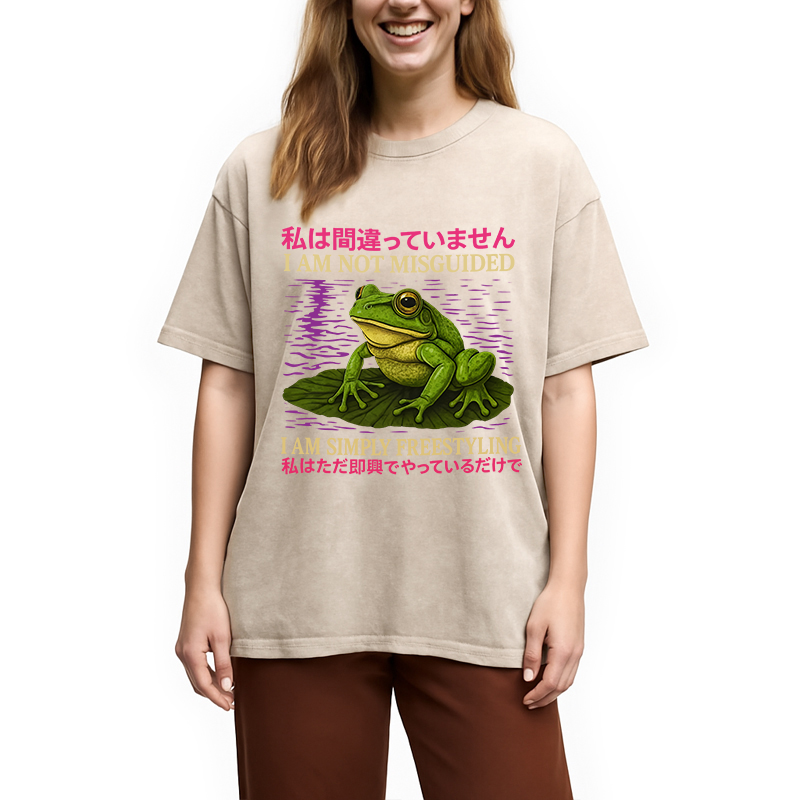 Modecanvas I Am Simply Freestyling Washed T-Shirt