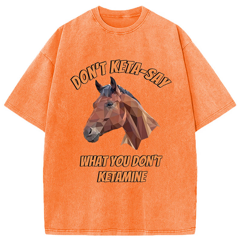 Modecanvas Funny Horse Special K DTG Printing Washed T-Shirt