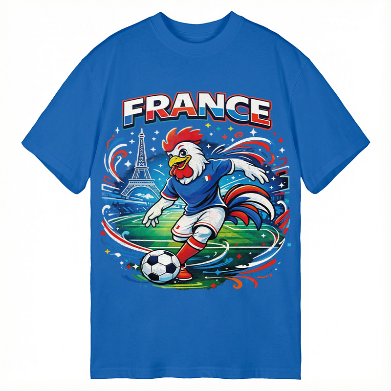 Modecanvas France Rooster Soccer DTG Printing Classic T-Shirt-modecanvas